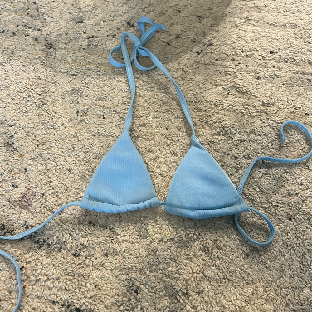 Blue bikini top